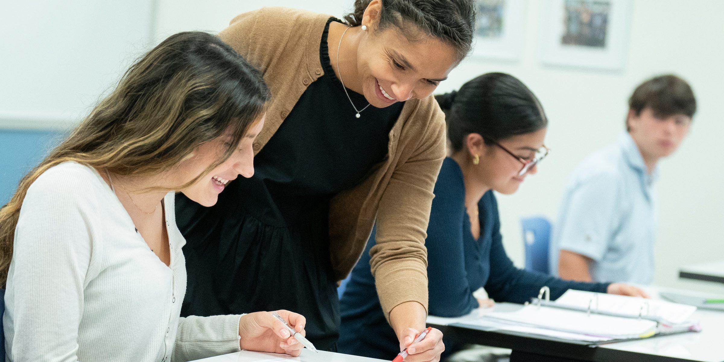 Upper School Teacher and Upper School Student